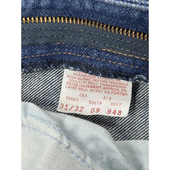 Vintage Levis 619 Jeans Mens 31x32 Blue Denim Straight Leg Orange Tab 90s - Picture 8 of 13